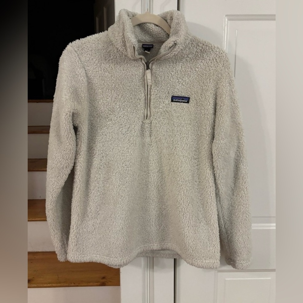 Women’s Patagonia Los Gatos Sherpa, size Medium soft  1/4 zip Birch White - Picture 5 of 5